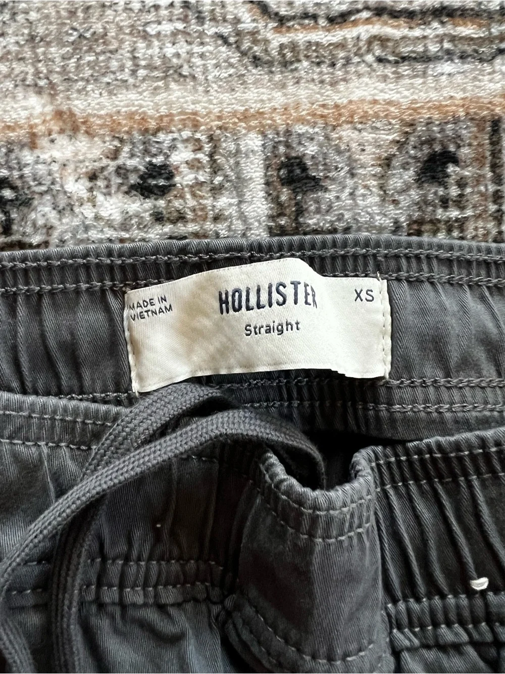 Hollister Charcoal Drawstring Chinos